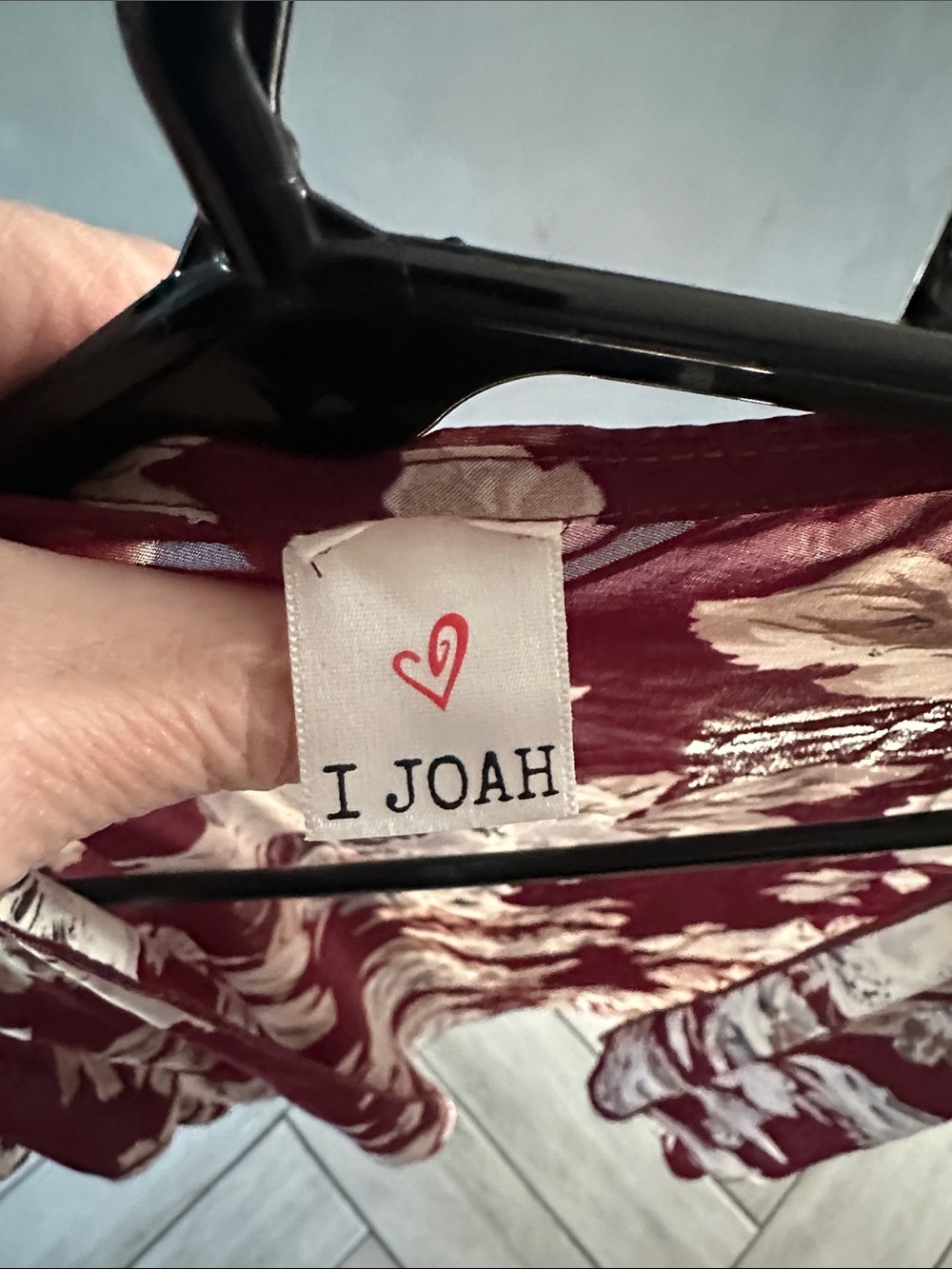 I JOAH Burgundy Floral Sheer Kimono - Picture 3 of 5